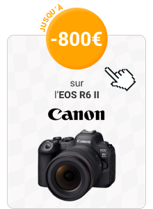 Jusqu'à -500€ sur l'EOS R6 II Canon