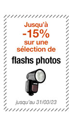  Jusqu’à -15% sur une sélection de Flashs photo 