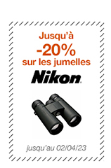 Jusqu'à -20% sur une sélection de jumelles Nikon