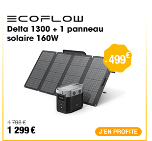 Ecoflow Delta 1300 + 1 panneau solaire 160W