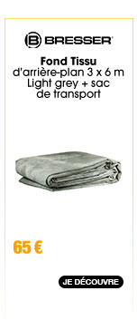 Bresser Fond Tissu d'arrière-plan 3 x 6 m Light grey + sac de transport