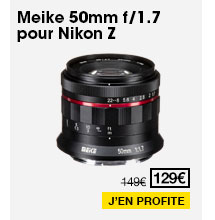 Meike 50mm f/1.7 pour Nikon Z