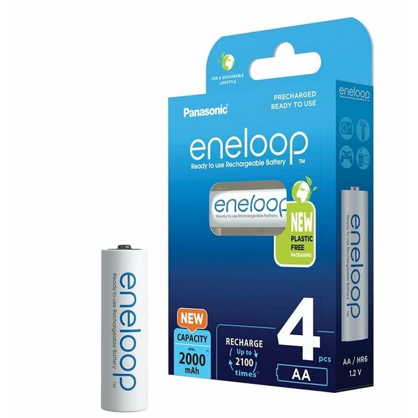 4 piles AA rechargeables Eneloop 2000mAh 1.2V
