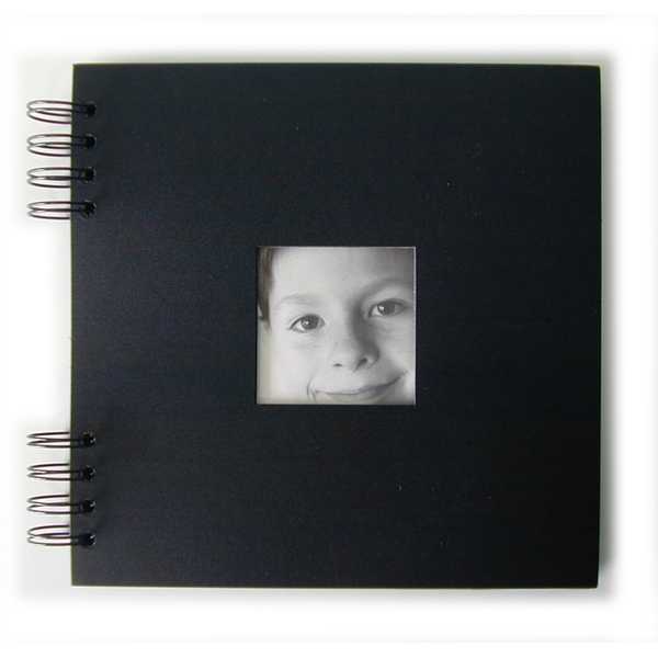 Album photo à spirale Pampa Noir 20x20cm - 30 feuillets noirs 250gr - F312020