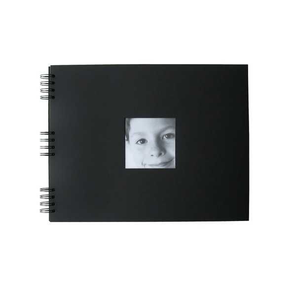 Album photo à spirale Pampa Noir 28x35cm - 30 feuillets noirs 250gr - F312028