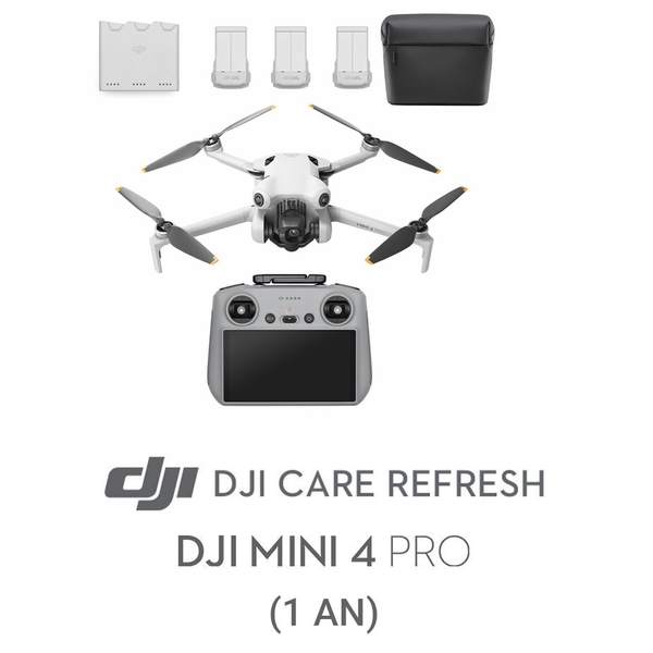 Mini 4 Pro Fly More Combo avec radiocommande DJI RC 2 + Care Refresh (1 an)