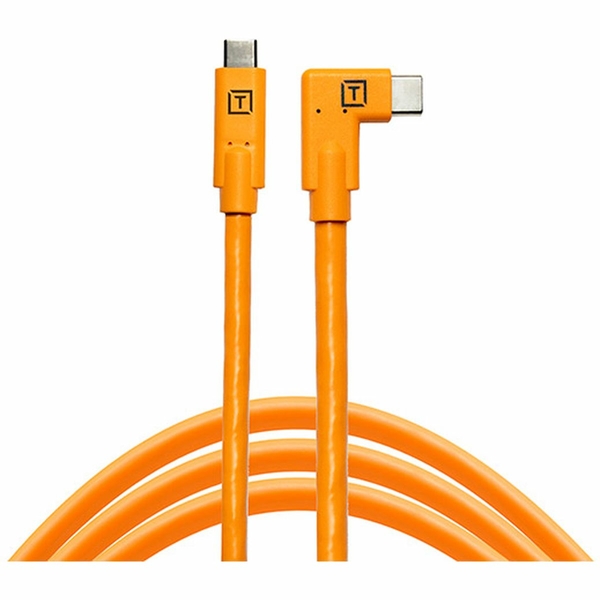 Câble USB-C Vers USB-C Right Angle - Orange
