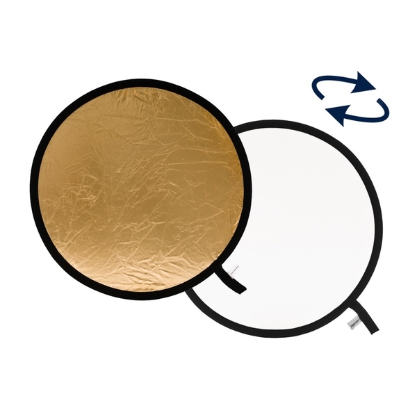 Réflecteur rond pliable blanc/doré 95cm - LAS3841